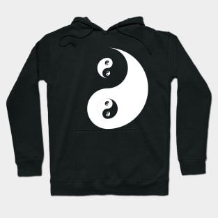 Ying Yang White Hoodie